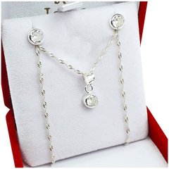 Conjunto Plata 925 Modelo Susanito Aros Dije - 2,8Grs -