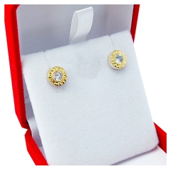 Par Aros Plata 925 y Oro 18K Bvlgari Mediano