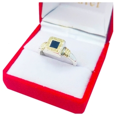 Anillo Bvlgari Plata 925 y Oro 18K Cuadrado en internet