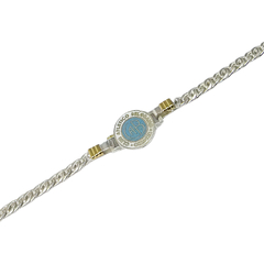 Pulsera Con Dije Equipo De Futbol Escudo Plata 925 Y Oro 18K - - comprar online