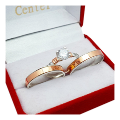 Alianzas de oro con cintillo hotsell