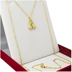 Conjunto Collar Oro 18k Forcet Dije Guante Box - tienda online