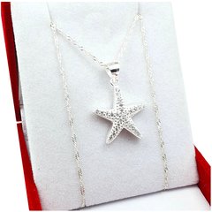 Conjunto Cadena Dije Estrella De Mar Plata 925 Con piedras - 4,3Grs - - comprar online