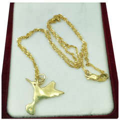 Conjunto Oro 18k Colibri Italiano Y Singapur - 3.9 Gramos - tienda online