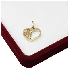 Collar Oro 18k Joyas Center Conjunto Corazón Con Piedras - tienda online