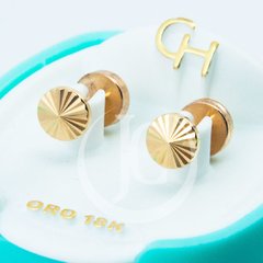 AROS ABRIDORES DE ORO 18KT MARCA CH FACETADOS TIC 18K 51,13 #106 en internet