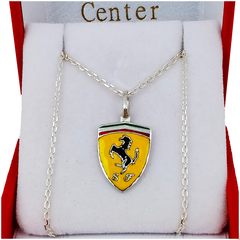 Conjunto Plata 925 Escudo Ferrari Esmaltado Cadena Forcet - - comprar online