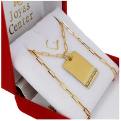 Conjunto Chapa Cartier 1.4 Cadena Forcet 4.6 Gramos - 6Grs - comprar online