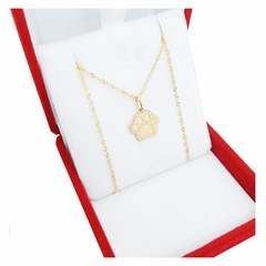 Conjunto Oro 18K Cadena Singapur y Dije Huella De Perro - 1,5 Gramos - comprar online