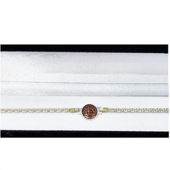 Pulsera Con Dije Equipo De Futbol Escudo Plata 925 Y Oro 18K - - comprar online