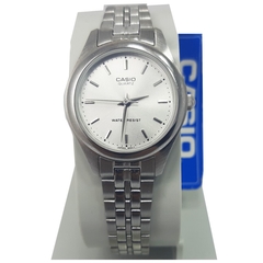 Reloj Pulsera Casio Analogo Mujer Ltp-1129a-7ardf Fondo Gris