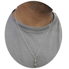 Conjunto Collar Mancuerna Forcet 60cm Pesas Plata 925 - - comprar online