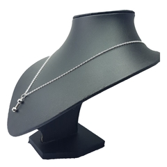 Conjunto Collar Mancuerna Forcet 60cm Pesas Plata 925 - - tienda online