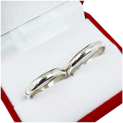 Alianzas Plata 925 Anillo Compromiso Casamiento Media Caña 3mm MC3MM - comprar online