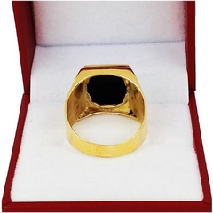 Anillo Sello Oro 18k Piedra Negra Onix 8,3 Grs en internet