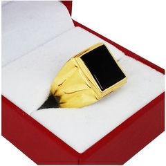 Anillo Sello Oro 18k Piedra Negra Onix 8,3 Grs - comprar online