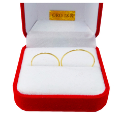 PAR DE ANILLOS HILITOS ORO 18K 1 GRAMO - comprar online