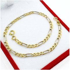 Pulsera De Oro 18kts 3 En 1 Hombre Mujer 2,5 Gr Combinada