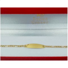 Pulsera Identidad Oro 18k 3x1 Grabado Gratis Bebé Niño 015p4