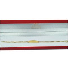 Pulsera Identidad Oro 18k 3x1 Grabado Gratis Bebé Niño 015p4 - comprar online