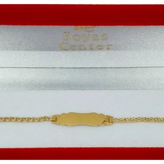 Pulsera Identidad Oro 18k 3x1 Grabado Gratis Bebé Niño 015p7