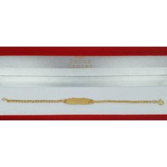 Pulsera Identidad Oro 18k 3x1 Grabado Gratis Bebé Niño 015p7 - comprar online