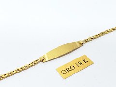 Pulsera de Identidad para bebé Oro 18kts (grabado de regalo) - Joyas Center