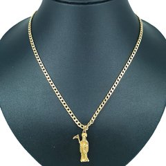 Conjunto San La Muerte Oro 18k Cadena Oro 18k 60 Cm Ofrenda 15,5Gr