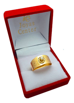 Sello Anillo Ancho Thompson Italiano Oro 18k Piedra 2.6Grs - comprar online