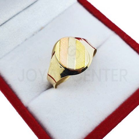 Sello Oro 18k Anillo Dama 1 5g Tricolor Italiano