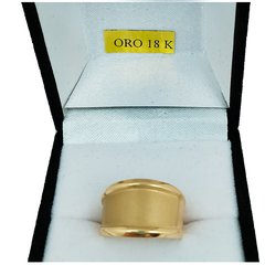 Imagen de Sello Anillo Sirio Italiano Oro 18k Liso 2 Gramos