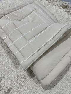 PILLOW REVERSIBLE ARENA Y ARENA RAYAS OFF WHITE - 70x200 CMS