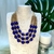 Collar metal triple piedras - comprar online