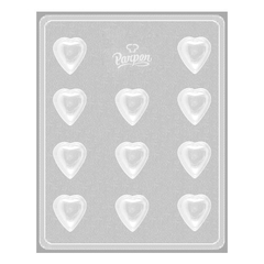 Molde placa corazones lisos x11 - Parpen