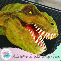Aula Virtual de Torta 2D Dinosaurio