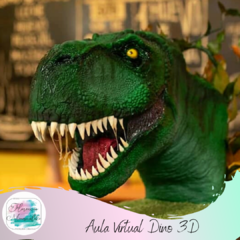 Aula Virtual de Torta 3D con estructura - T-Rex