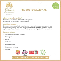 Emulsión GUSTEAU'S - 100 ml - PRINCESS CAKE&COOKIE - Florencia Menescaldi