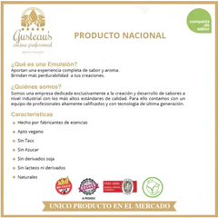 Emulsión GUSTEAU'S - 100 ml - SABOR COCO - Florencia Menescaldi