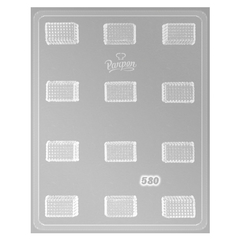 molde placa 580 Bombón rectangular cuadriculado X12 - Parpen - comprar online
