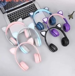 Auricular Inalámbrico Diseño De Orejitas De Gatito Con Bluetooth y Luz Led en internet