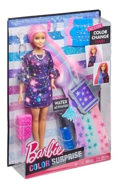 Muñeca Barbie Sorpresa De Color Pelo Cambia Color Original Mattel