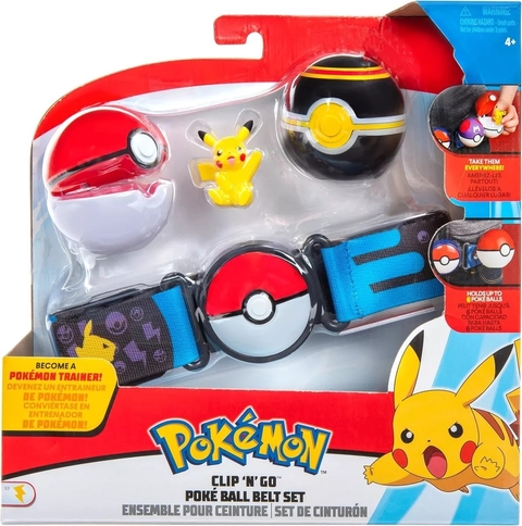 Set Pokemon Cinturon 2 Pokebolas y mini Pikachu