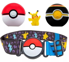 Set Pokémon, Cinturón + 2 Pokebolas y mini Pikachu. en internet