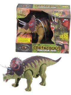 Dinosaurio Triceratops luz sonido y movimiento - Juguetech. - comprar online