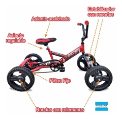 Cuatriciclo Grande a Pedal - Rodados kids en internet