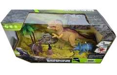 Set De Dinosaurios X4 Con T-rex Luz Y Sonidos - Poppi. - comprar online
