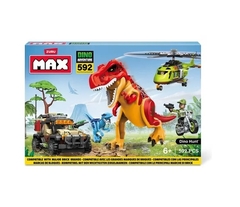 Bloques Para Armar Max Dino Adventure Dino T Rex Hunt 592 Piezas - Zuru