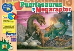 Puzzle Rompecabezas 204 piezas reversible 3d dinosaurios - Implas. - tienda online