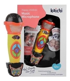 Microfono con Luces y Cambia Voz Kaichi