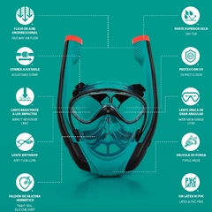 Máscara De Buceo Snorkel Doble Tubo - Bestway. - comprar online